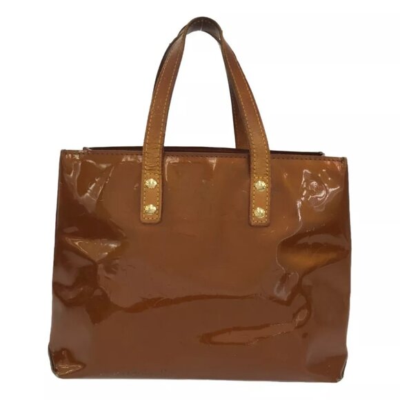 LOUIS VUITTON Reade PM Bronze Monogram Vernis Handbag - Picture 1 of 13